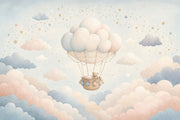 Hot Air Balloon Wallpaper Balloon Teddy Bear Removable Wall Decor design