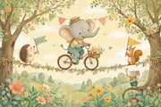 Woodland Animals Wallpaper Whimsical Removable Watercolor Wall Decor design