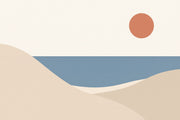 Abstract Landscape Wallpaper Minimal Dunes Coastal Horizon Wall Mural design
