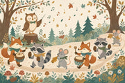 Woodland Wallpaper Forest Animals Removable Nursery Wall Decor design