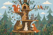 Treehouse Wallpaper Woodland Music Wall Mural design