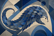 Art Deco Wallpaper Geometric Abstract Mythical Bird Wall Mural design