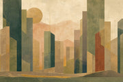 Muted Green Wallpaper Mid Century Modern Wall Mural design