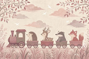 Woodland Animals Wallpaper Train Nursery Wall Mural design