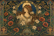 Starry Night Wallpaper Moonlight Vintage Wall Mural design