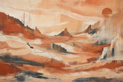 Abstract Desert Wallpaper Canyon Landscape Terracotta Wall Mural design
