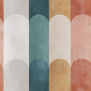 Mid Century Modern Wallpaper Geometric Shapes Removable Abstract Wall Double Roll design