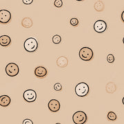 Smiley Faces Wallpaper Hand Drawn Watercolor Wash Decorative Mural design