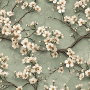 Background White Wallpaper Muted Green Removable Wall Double Roll design