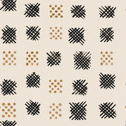 Abstract Geometric Wallpaper Hand Painted Black Crosshatch Removable Wall Decor design