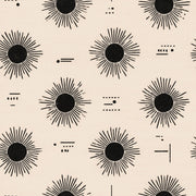 Sunburst Wallpaper Abstract Geometric Removable Black Ink Wall Double Roll design