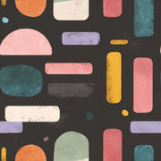 Mid-Century Modern Wallpaper Retro Removable Geometric Wall Double Roll design