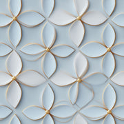 Geometric Floral Wallpaper 3D Embossed Art Deco Inspired Removable Wall Decor design