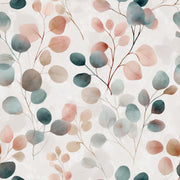 Watercolor Botanical Wallpaper Eucalyptus Leaves Removable Soft Pastel Wall Double Roll design