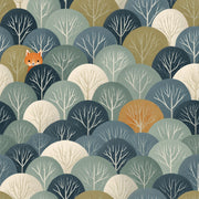 Tree Silhouette Wallpaper Forest Woodland Removable Wall Decor design