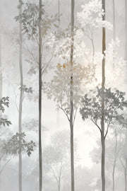 Misty Forest Wallpaper Foggy Woodland Nature Decorative Mural design