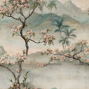 Landscape Mural Wallpaper Floral Branches Cherry Blossom Decorative Mural design