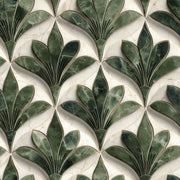 Art Deco Wallpaper Stylized Leaves Marble Texture Decorative Mural design