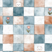 Watercolor Texture Wallpaper Nursery Bear Removable Wall Decor design