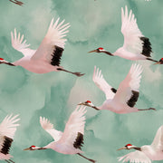 Cloudy Sky Wallpaper Watercolor Bird Decorative Mural design