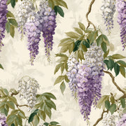 Wisteria Wallpaper Botanical Floral Cascading Blossoms Removable Wall Decor design