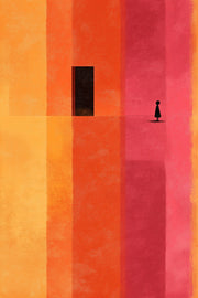 Geometric Monolith Wallpaper Vertical Stripes Minimalist Decorative Mural design