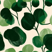 Botanical Wallpaper Green Leaves Eucalyptus Decorative Mural design