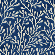 Coral Wallpaper Seaweed Removable Dark Navy Wall Double Roll design