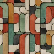 Mid Century Modern Wallpaper Retro Geometric Decorative Mural design