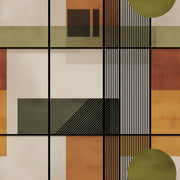 Mid Century Modern Wallpaper Geometric Abstract Decorative Mural design