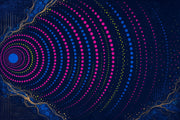 Abstract Dot Wave Wallpaper Navy Blue Wall Mural design