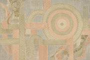 Abstract Geometric Wallpaper Concentric Dots Pattern Wall Mural design