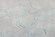Abstract Circle Wallpaper Blue Dotted Rings Wall Mural design