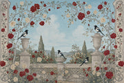 Muted Green Wallpaper Rose Garden Removable Magpie Wall Decor design