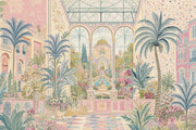 Tropical Garden Wallpaper Mediterranean Villa Removable Palm Trees Wall Decor design