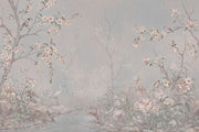 Floral Landscape Wallpaper Garden Mural Birds Removable Wall Decor design