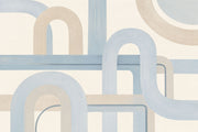 Geometric Wallpaper Arches Removable Pastel Blue Wall Decor design