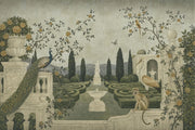 Vintage Garden Wallpaper Italian Villa Peacock Wall Mural design