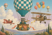 Hot Air Balloon Wallpaper Airplane Pilot Wall Mural design