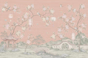 Muted Green Wallpaper Chinoiserie Removable Watercolor Wall Decor design