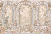 Muted Green Wallpaper Romantic Chinoiserie Removable Wall Decor design