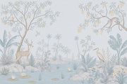 Chinoiserie Wallpaper Tropical Landscape Removable Garden Mural Wall Decor design