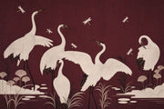 White Cranes Wallpaper Oriental Dragonflies Removable Wall Decor design