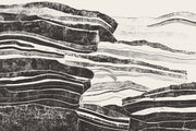 Geological Strata Wallpaper Layered Rock Removable Horizontal Bands Wall Decor design