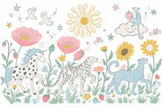 White Background Wallpaper Pastel Kids Removable Wall Decor design