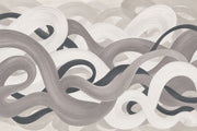 Looping Ribbons Wallpaper Brushstroke Texture Modern Wall Mural design