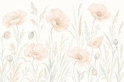 Meadow Flowers Wallpaper Wildflower Removable Botanical Wall Decor design