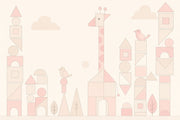 Nursery Wallpaper Pastel Geometric Wall Mural design