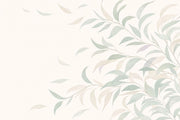 Botanical Wallpaper Leafy Branches Watercolor Wall Mural design