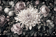 Dark Floral Wallpaper Moody Botanical Removable Wall Decor design